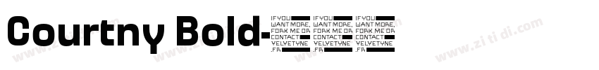 Courtny Bold字体转换